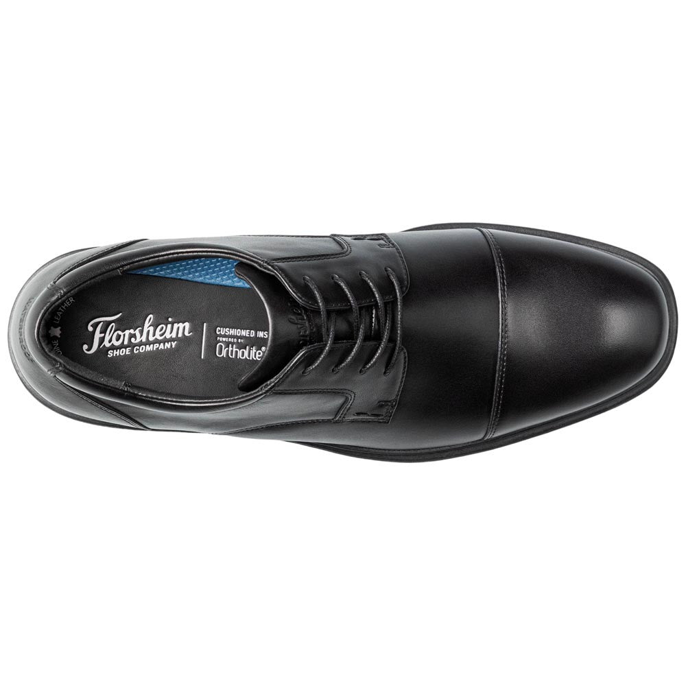 Florsheim Men's Waterproof Black Leather Cap Toe Oxford Forecast II