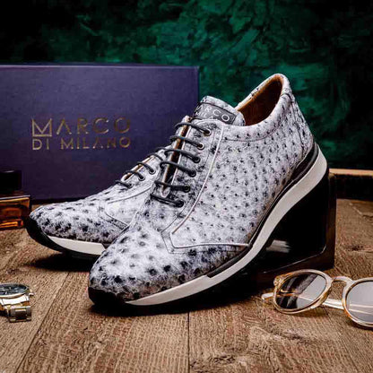 Marco Di Milano Scanno Newspaper Ostrich Sneakers