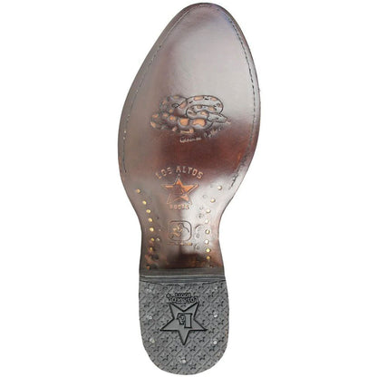 Los Altos Brown Boots Genuine Python Skin