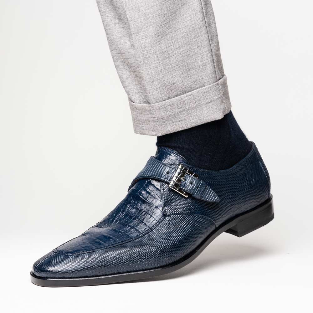 Toluca Genuine Crocodile and Lizard Skin Monk Strap | Marco DI Milano