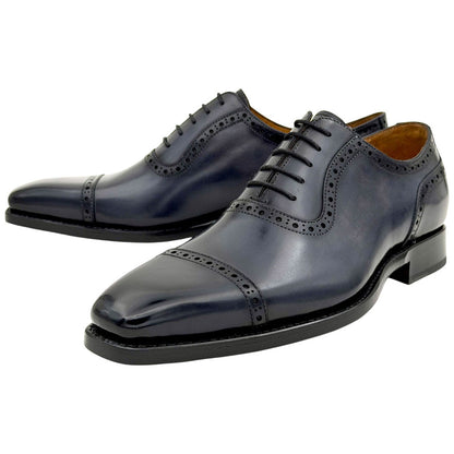 UGo Vasare Men’s Ethan Grey Cap Toe Genuine Leather Dress Shoes