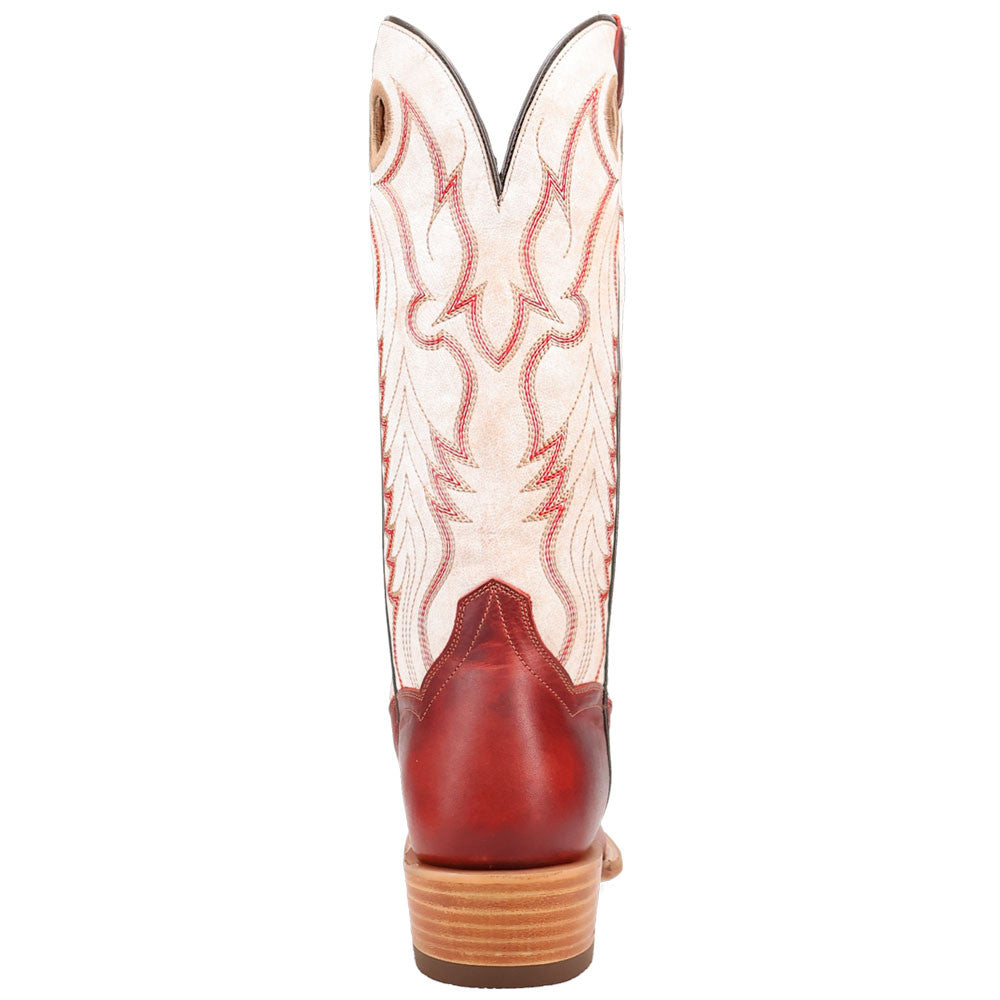 Dan Post Adelaide Stockman Red Leather Cutter Toe Western Cowgirl Boots