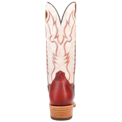 Dan Post Adelaide Stockman Red Leather Cutter Toe Western Cowgirl Boots