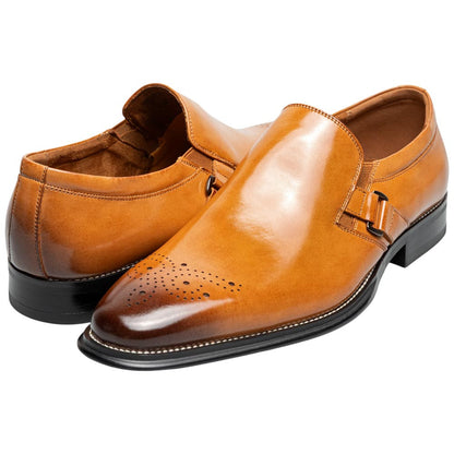 Stacy Adams Alistair Plain Toe Ornament Slip-On - Tan