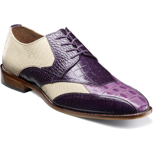 Stacy Adams Tristano Modified Bike Toe Oxford in Purple