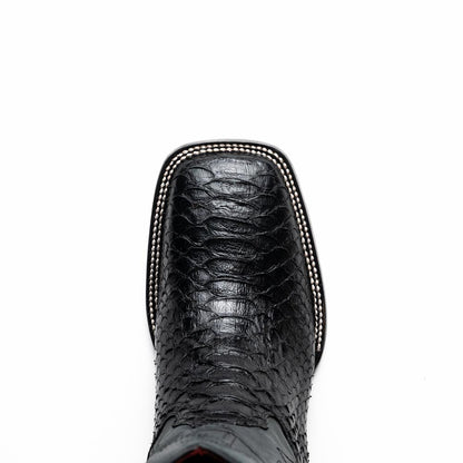 Missouri Genuine Python Skin Black Cowboy Boot | Marco Di Milano Western Boots