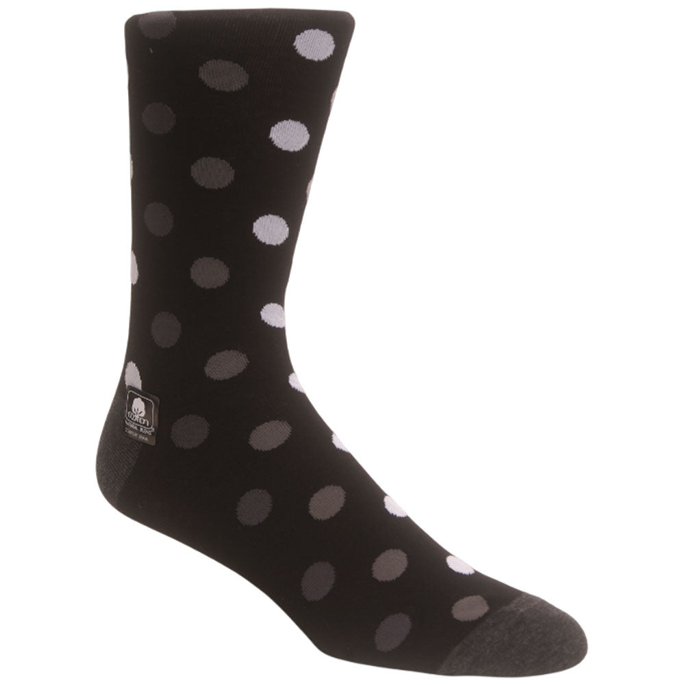 Oversize Dots Men’s Black/Brown Crew Dress Sock | Stacy Adams Premium Socks