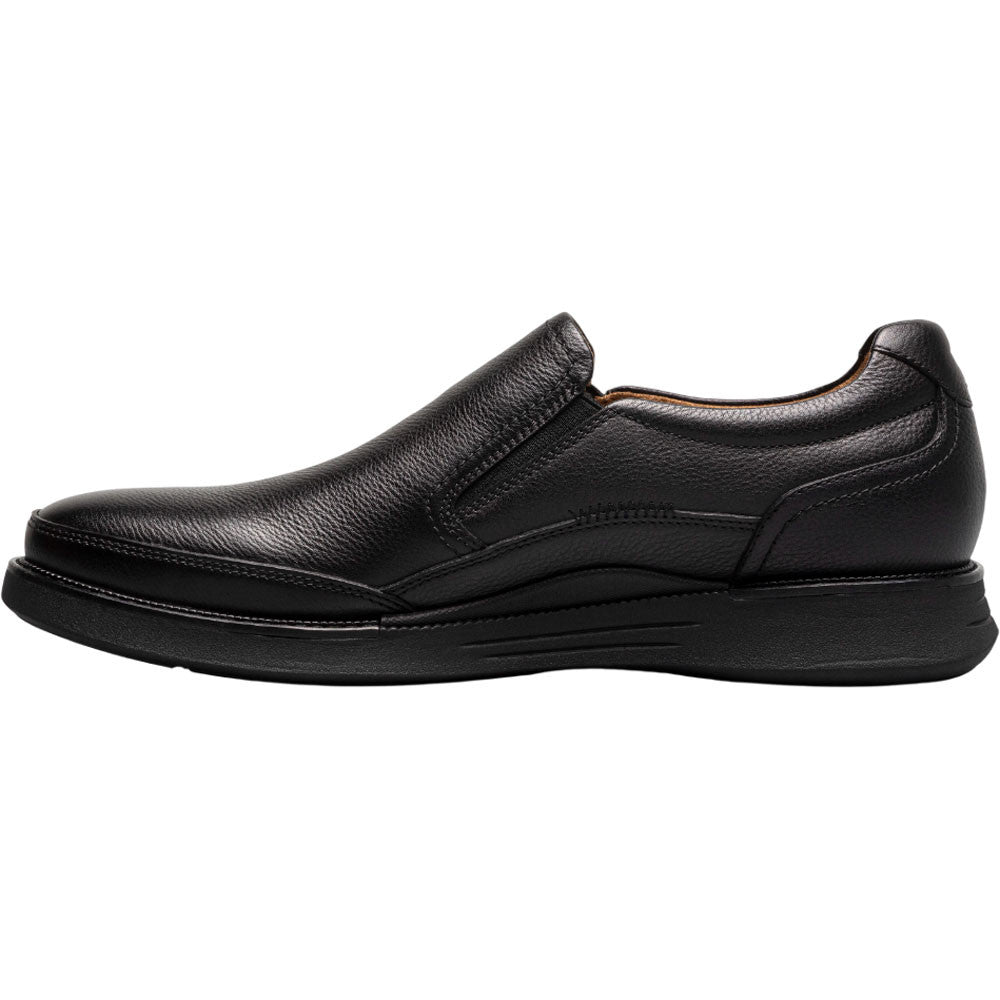 Florsheim Launch Black Smooth Leather Moc Toe Easy On-Off Loafers (US Men Size)