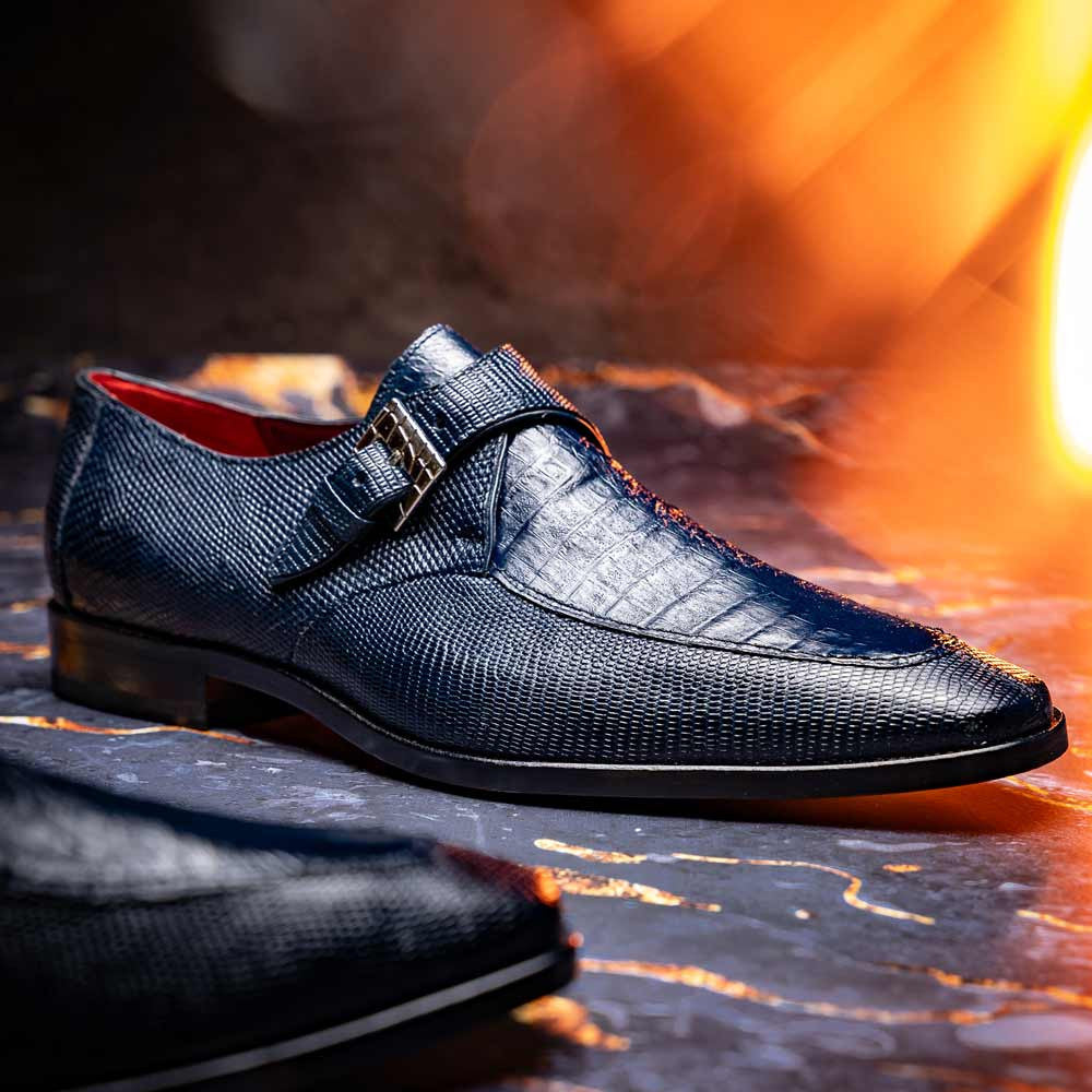 Toluca Genuine Crocodile and Lizard Skin Monk Strap | Marco DI Milano