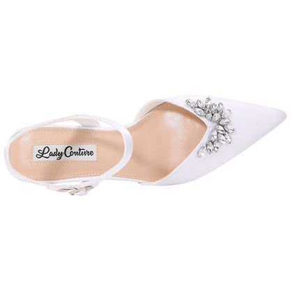 Lady Couture 2" Heel Classy Pump in White