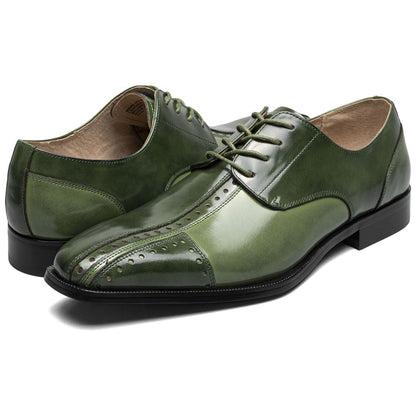 Stacy Adams Palmento Smooth Leather Green Modified Cap Toe Oxford (US Men Size)