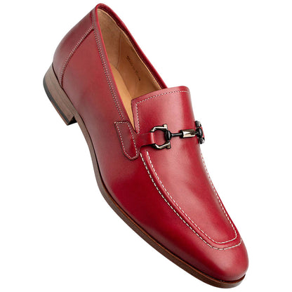Mezlan Men’s Rios II Flex Red Ornament Calfskin Moc Toe Dress Loafer