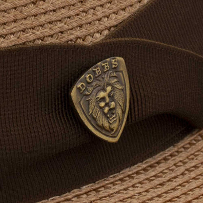 Dobbs Rosebud Cognac Florentine Milan Straw Hat