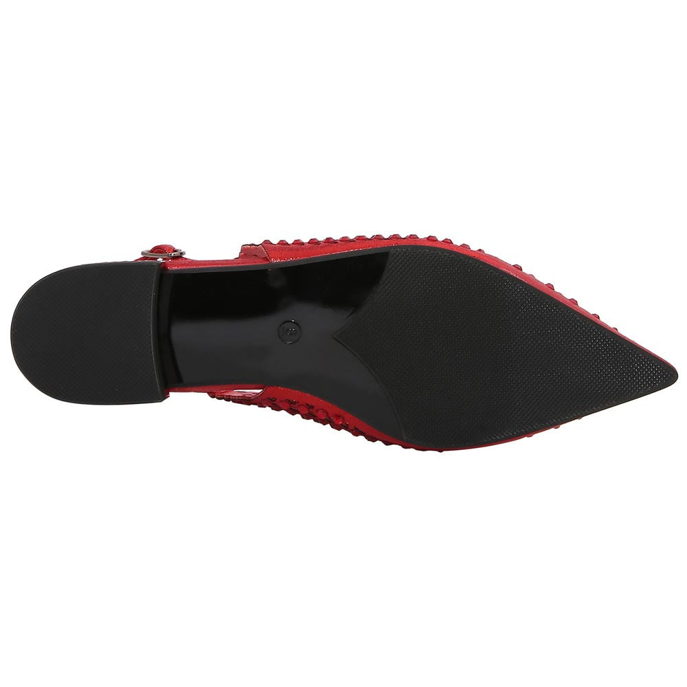 Lady Couture 0.75” Heel Emmy Flats in Red