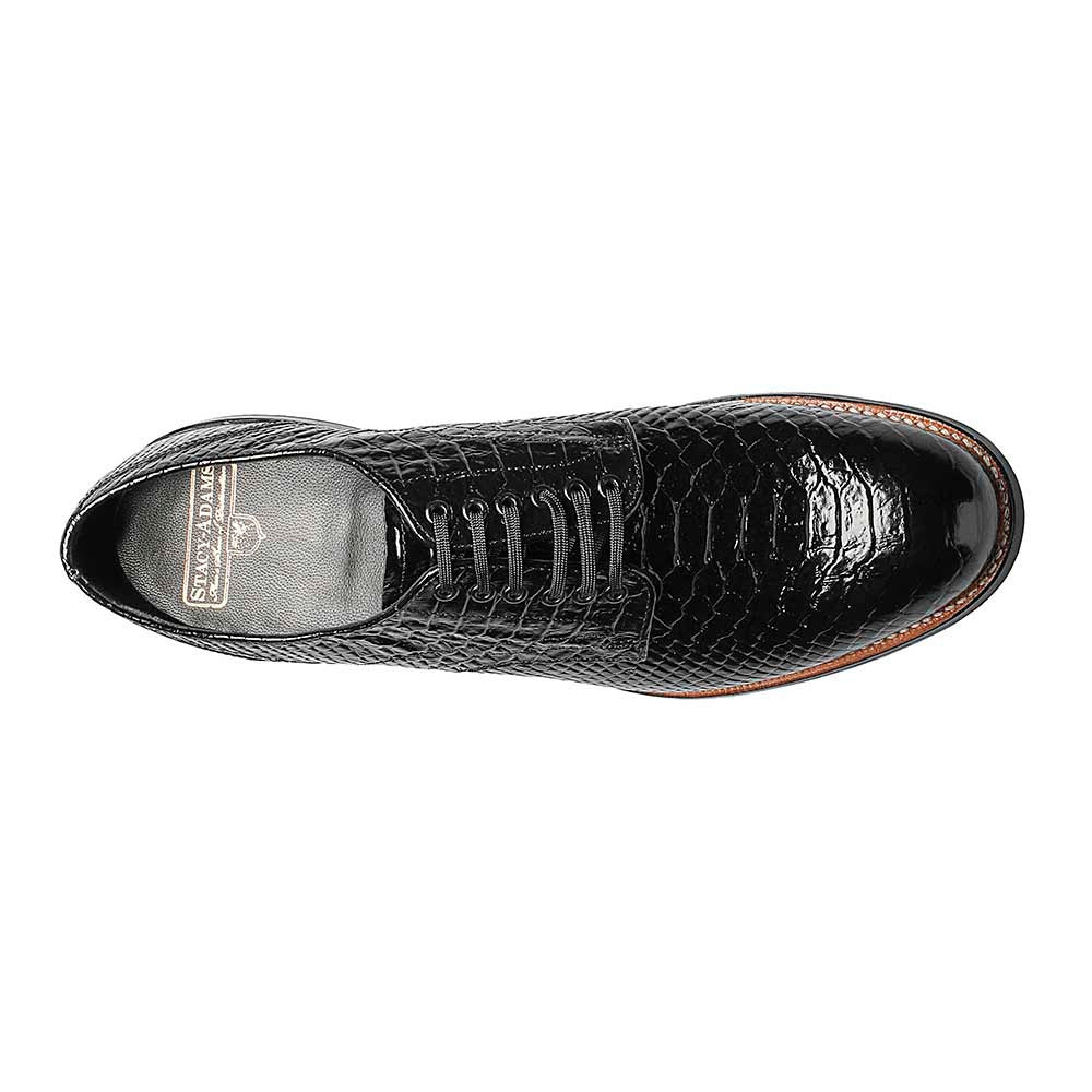 Stacy Adams Men's Madison Black Anaconda Print Plain Toe Oxford