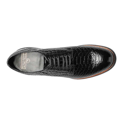 Stacy Adams Men's Madison Black Anaconda Print Plain Toe Oxford