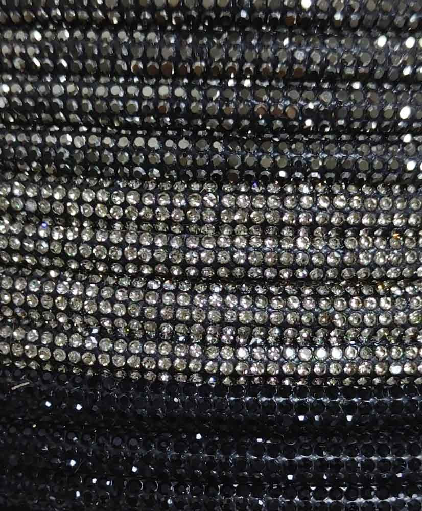Lady Couture Women's Amazing Black Multi Color Rhinestone Strap Slide Sandals