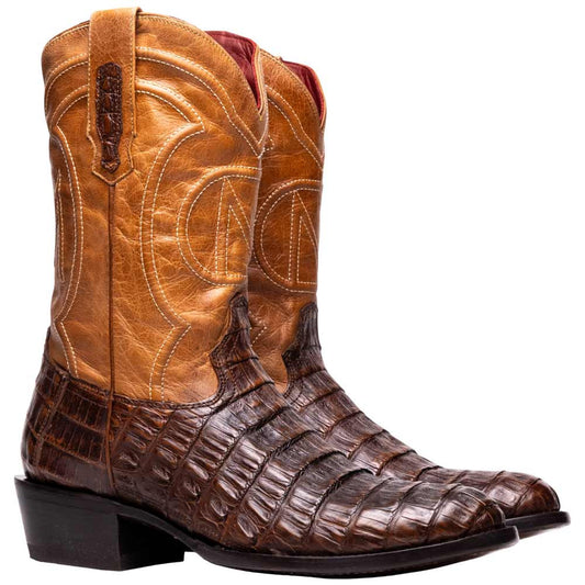 Phoenix Genuine Caiman Belly Skin Aged Maple Cowboy Boot | Marco Di Milano Western Boots