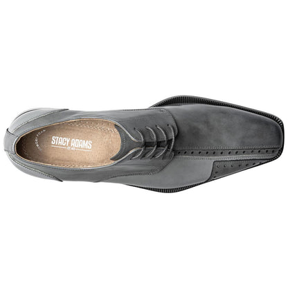 Stacy Adams Palmento Smooth Leather Gray Modified Cap Toe Oxford (US Men Size)