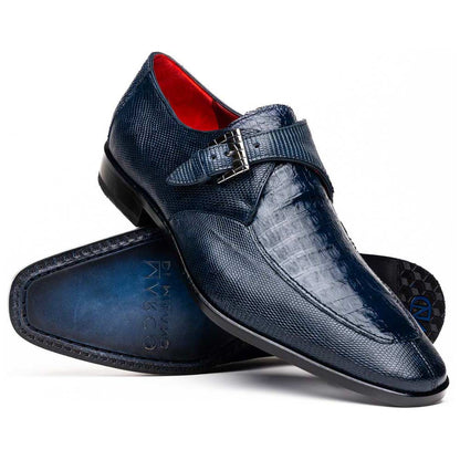 Toluca Genuine Crocodile and Lizard Skin Monk Strap | Marco DI Milano