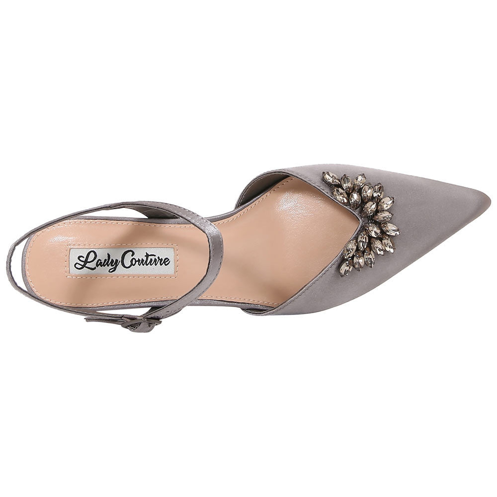 Lady Couture 2" Heel Classy Pump in Pewter