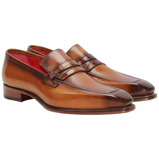 Fennix of Italy Genuine Alligator Skin LIAM Cognac Dress Loafers (USA Men Size)