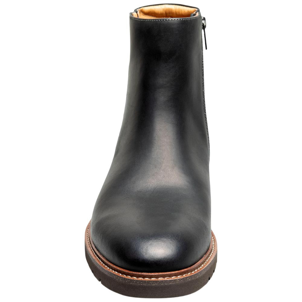 Florsheim Redford Black Crazy Horse Men's Plain Toe Side Zip Boot