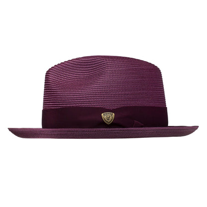 Dobbs Rosebud Burgundy Florentine Milan Straw Hat