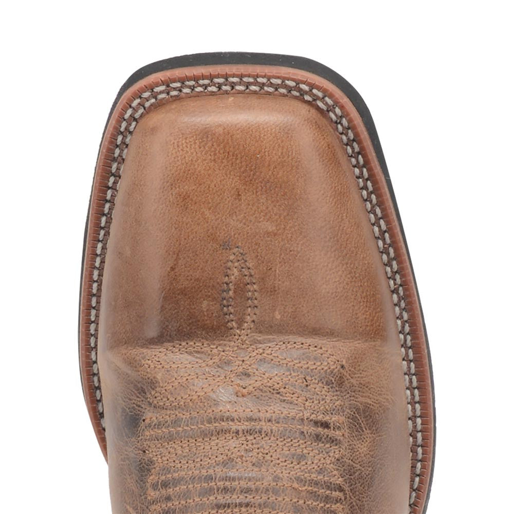 Laredo Montana Sand/Brown Leather Square Toe Western Cowboy Boots (USA Men Size)