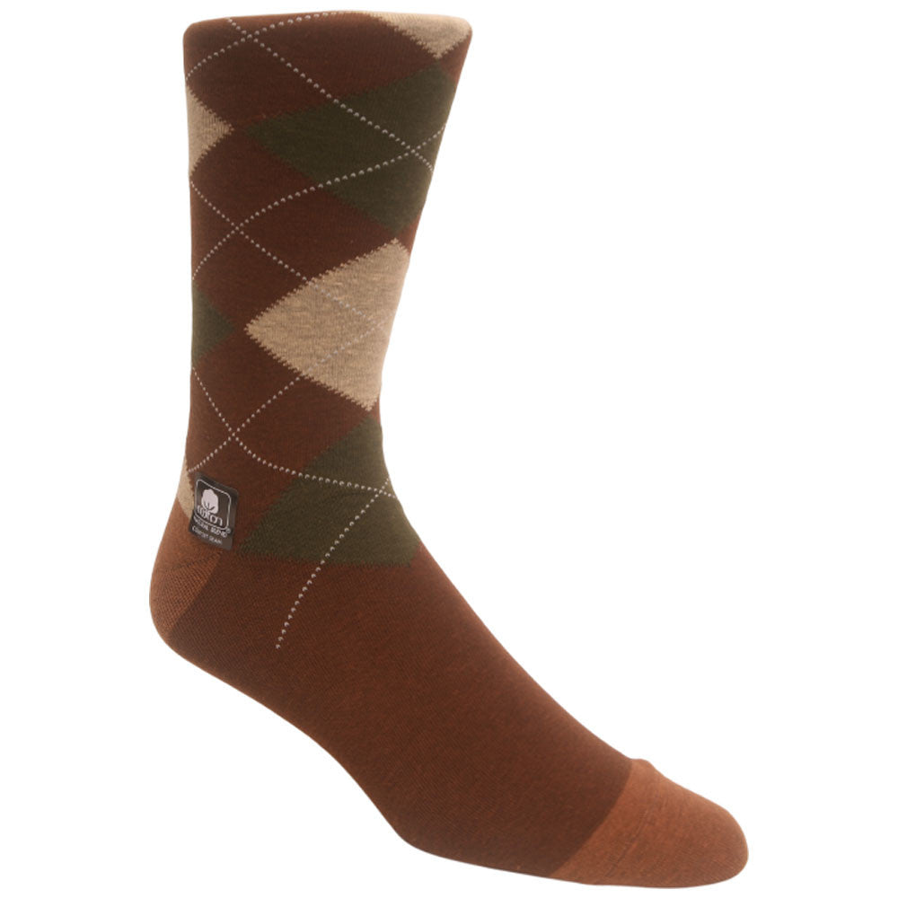 Block Multi-Color Olive Men’s Crew Dress Sock | Stacy Adams Premium Socks