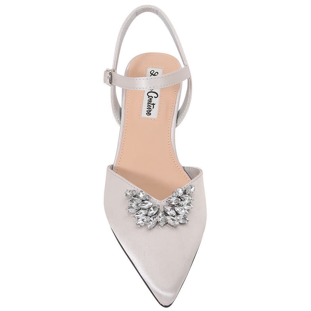 Lady Couture 2" Heel Classy Pump in Silver