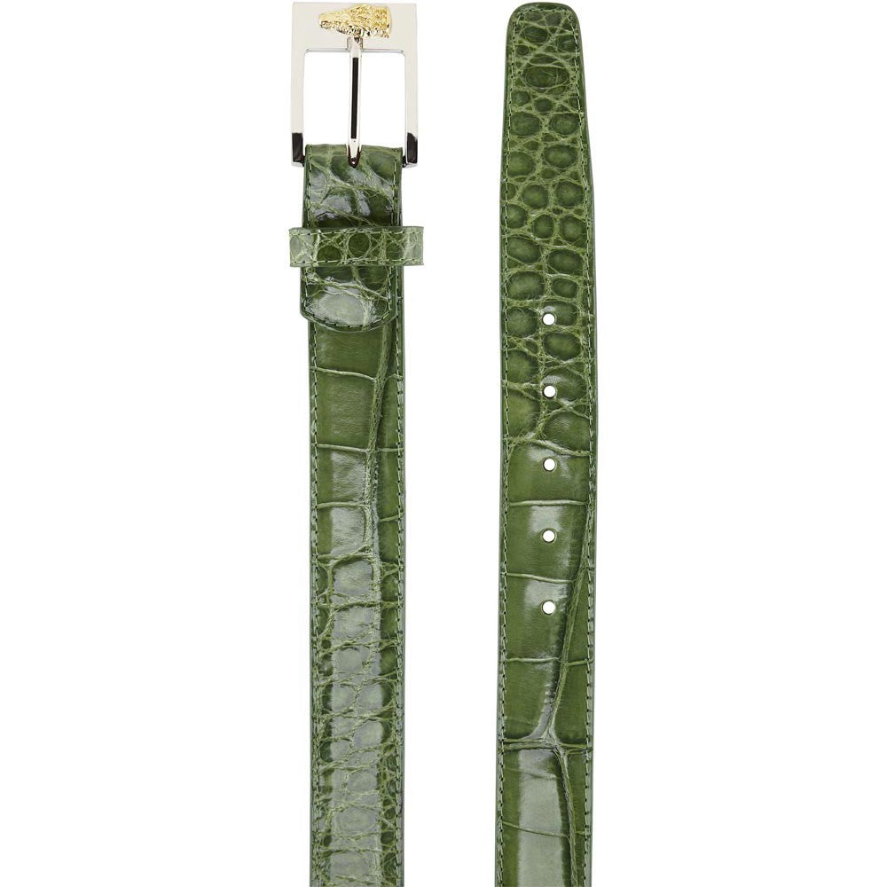 Belvedere Men's Pistachio Alligator Belt