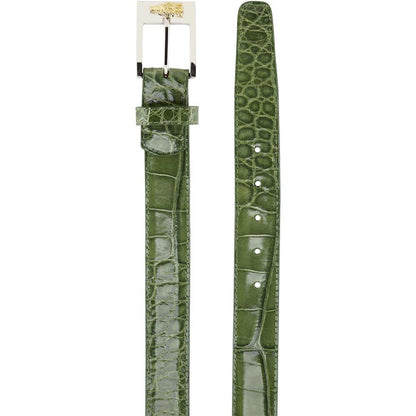 Belvedere Men's Pistachio Alligator Belt