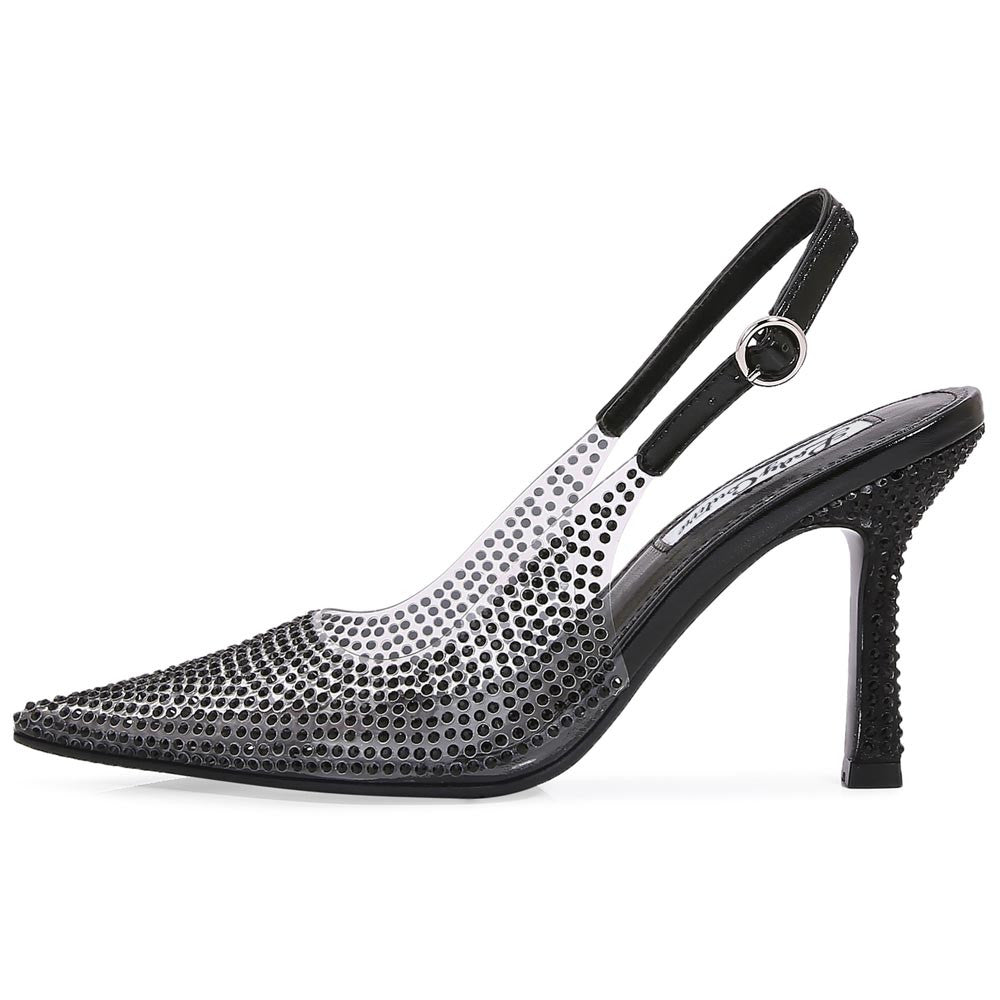Lady Couture Irene 3.5” High Heel Pumps in Black