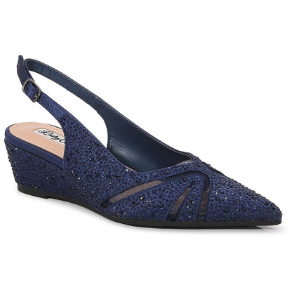Lady Couture Daniela 2" Wedge Pump in Navy