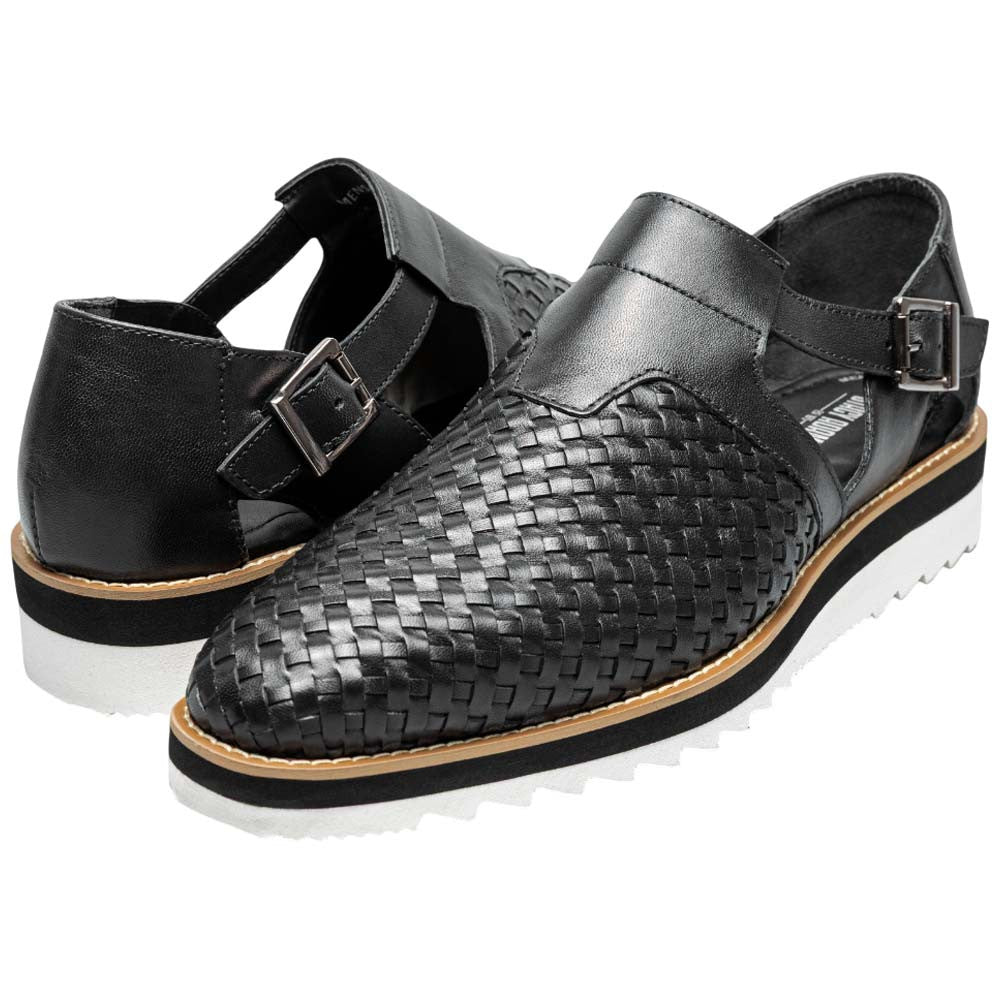 Stacy Adams Alvarado Black Woven City Sandal for Men