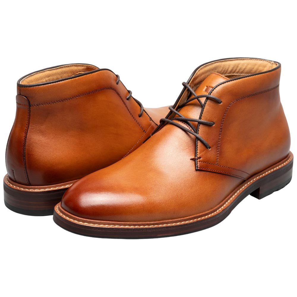 Florsheim Anthem Plain Toe Saddle Tan Leather Chukka Boot for Men