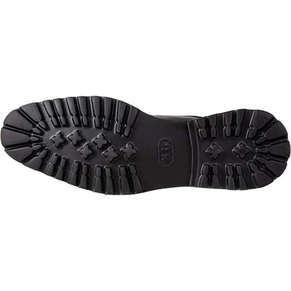 Ugo Vasare George Black Pebble Grain Leather Fur Boots