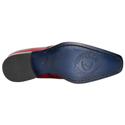 DUCA Sermoneta Antique Red Men's Italian Calf Leather Derby Dress Shoes