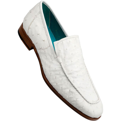 Mezlan Men's Menor White Genuine Ostrich Slip-On