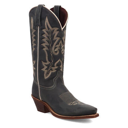 Laredo Carly Navy Leather Snip Toe Western Cowgirl Boots (USA Women Size)