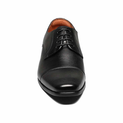 Florsheim Postino Black Smooth Leather Cap Toe Mens Oxford