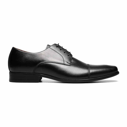 Florsheim Postino Black Smooth Leather Cap Toe Mens Oxford