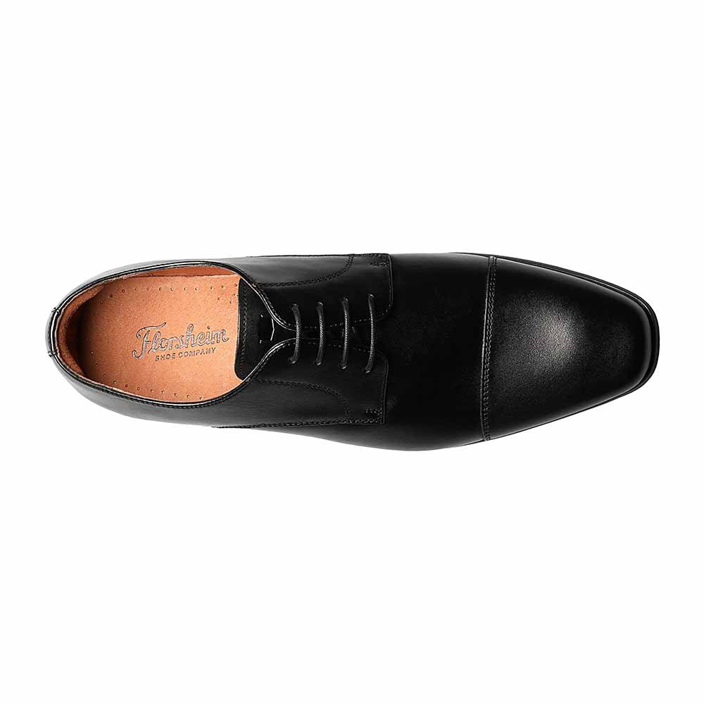Florsheim Postino Black Smooth Leather Cap Toe Mens Oxford