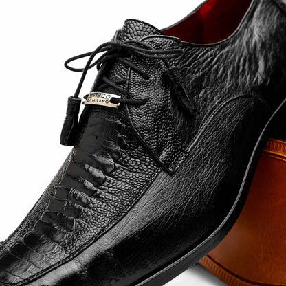 Andretti Black Men's Genuine Ostrich Leg Dress Derby | Marco Di Milano
