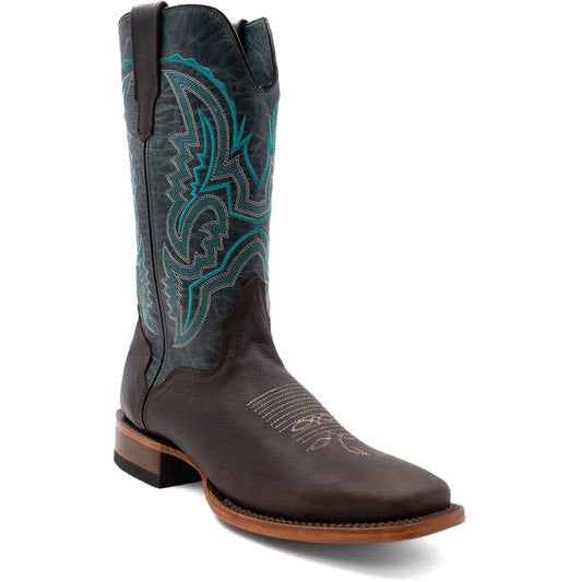 Ferrini Men’s Clint Chocolate Square Toe Leather Cowboy Boots