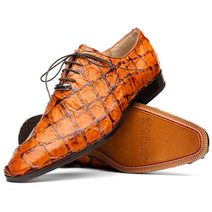 Oliveri Men's Genuine Pirarucu Skin Classic Dress Oxford | Marco Di Milano