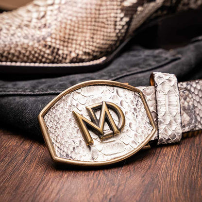 Missouri Genuine Python Skin Natural Cowboy Boot | Marco Di Milano Western Boots