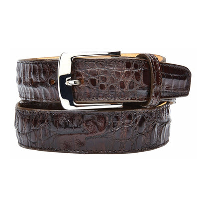 Belvedere Men's Brown Crocodile Belt