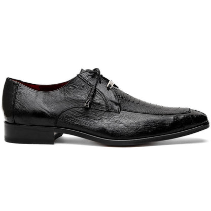 Andretti Black Men's Genuine Ostrich Leg Dress Derby | Marco Di Milano